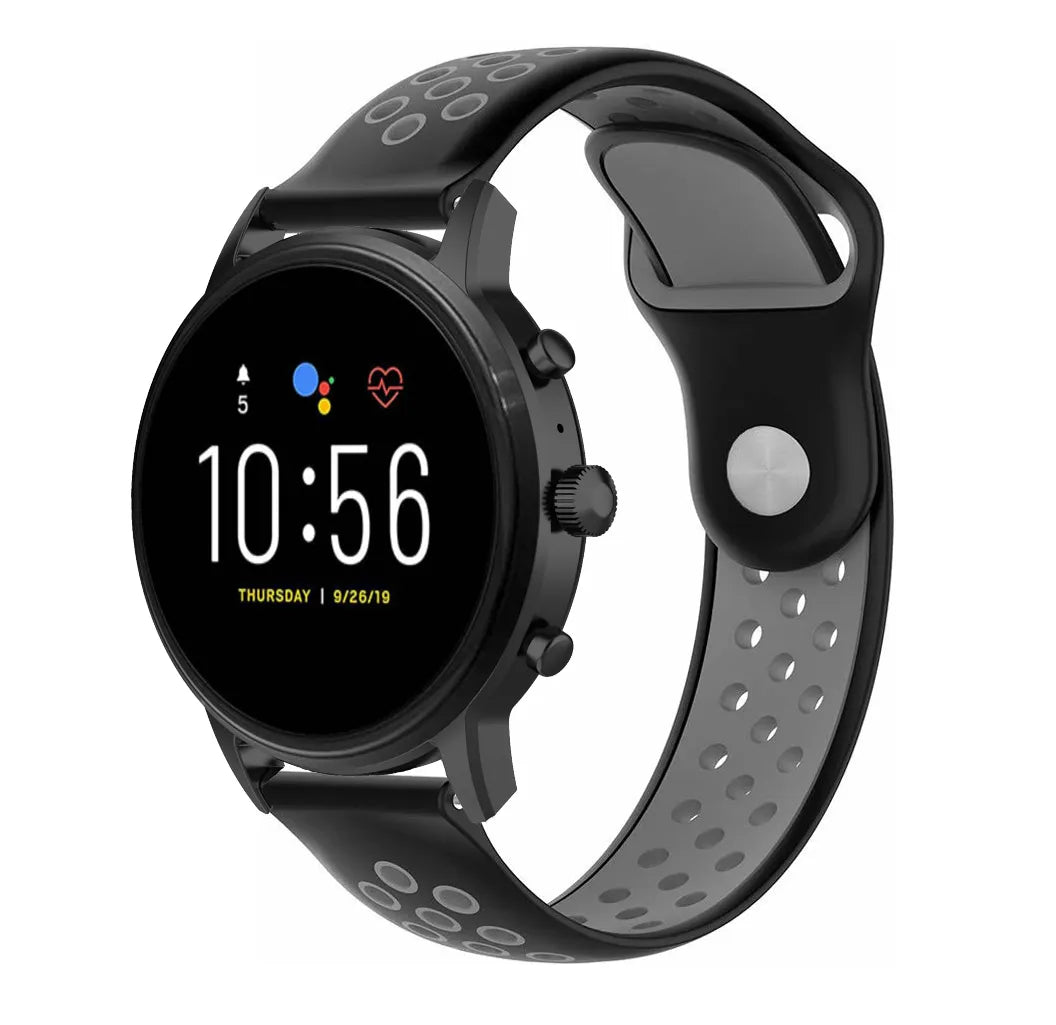 Bracelet sport Fossil Gen 4 Explorist HR (noir/gris)