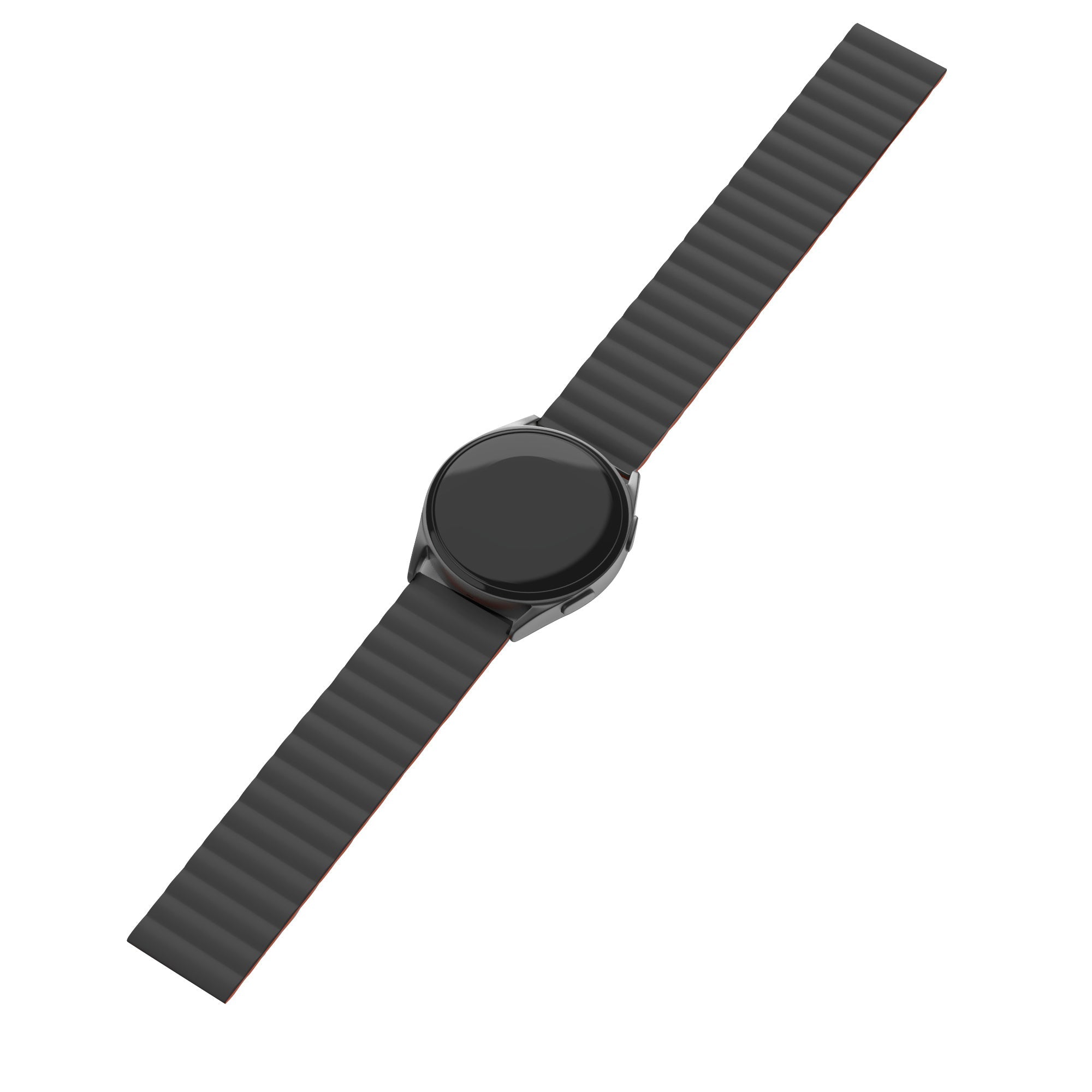Coros Pace 4 Magnetic Silicone Strap (Black/Orange)