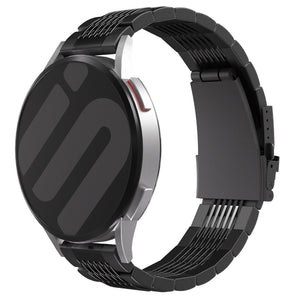 Bracelet luxe à maillons acier Huawei Watch GT 5 46mm (noir)