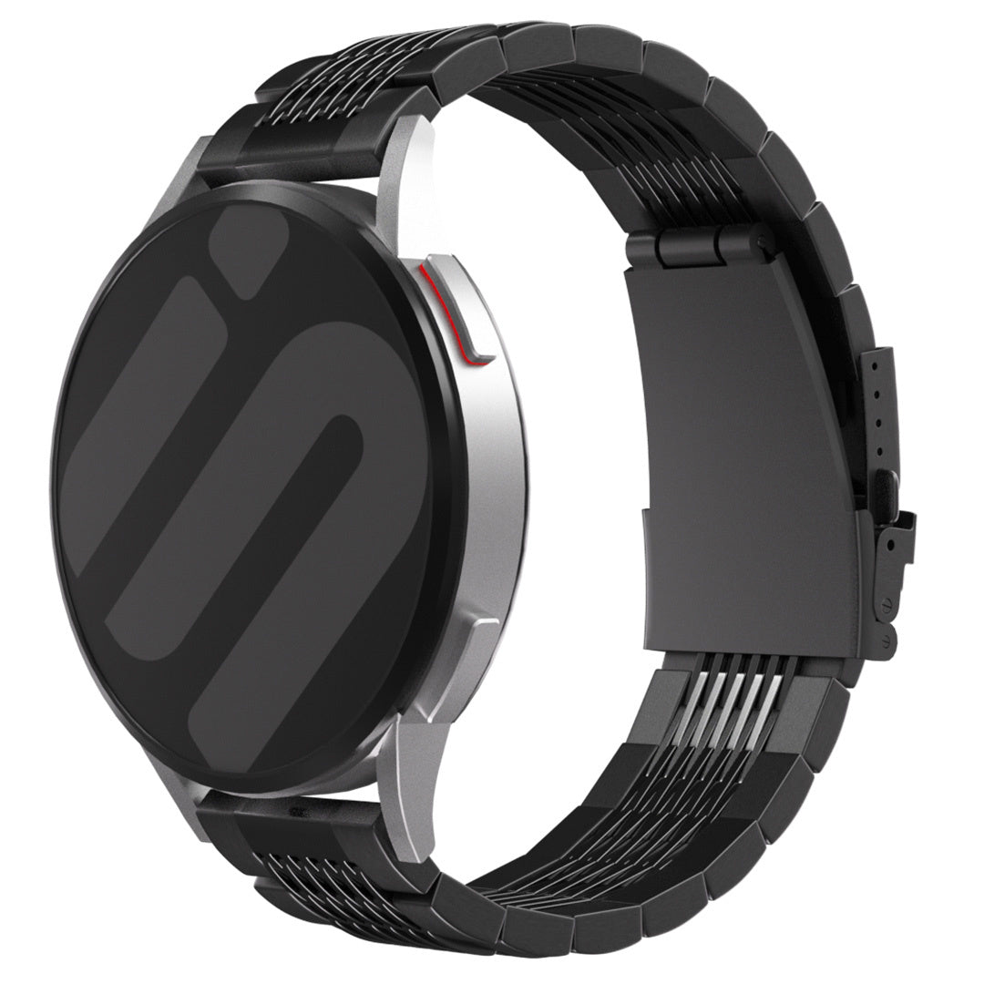 Garmin Forerunner 255 Luxury Steel Link Strap (Black)