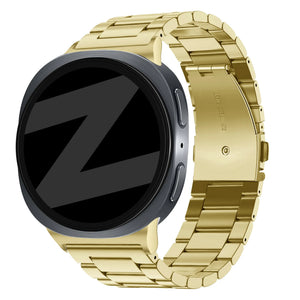 Steel Strap 'Classic', gold, on a watch, 3/4 rear view