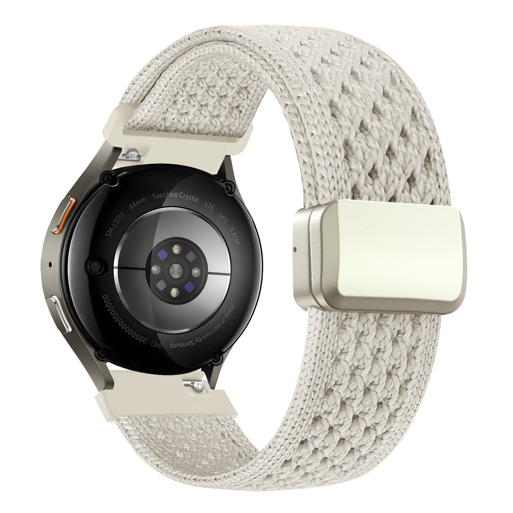Bandz Bracelet nylon Vintage Garmin Vivomove Trend (lumière stellaire)