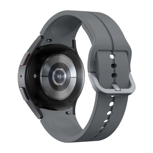 Silicone Strap 'Extreme', dark grey, on a watch, 3/4 rear view