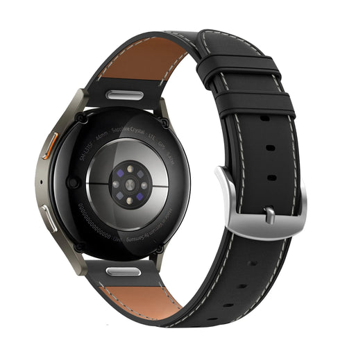 Bandz Polar Pacer Leather Strap 'Easy Fit' (Black)