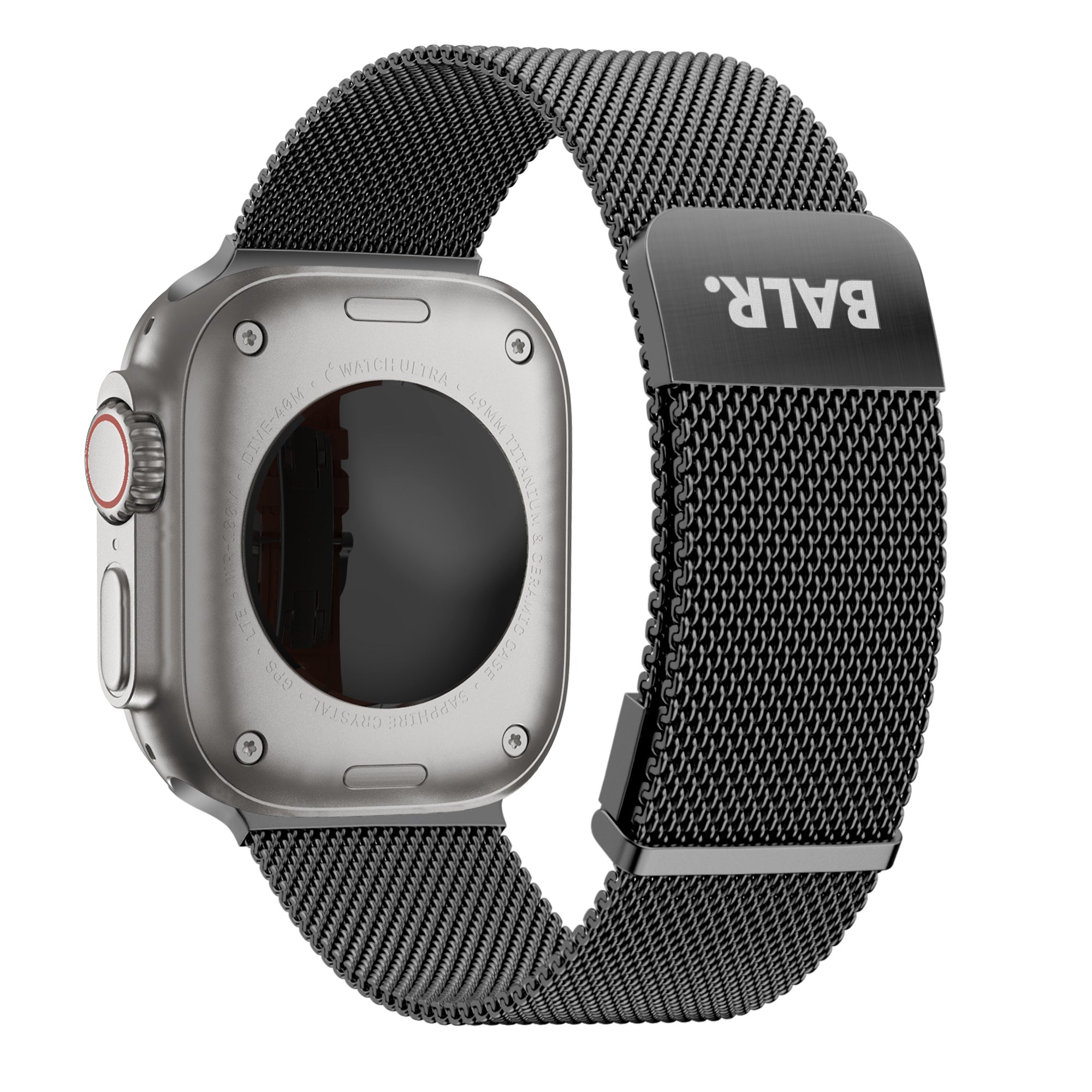 BALR Bracelet milanais Apple Watch Ultra (noir)