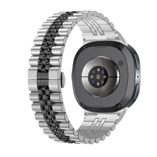 Bracelet acier Jubilee Samsung Galaxy Watch 8 Classic (argent/noir)