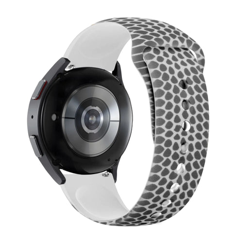 Silicone Patterned Strap, on a watch, 3/4 rear view