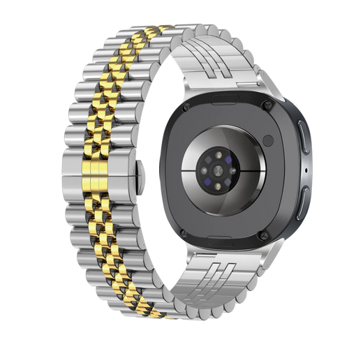 Bracelet acier Jubilee Samsung Galaxy Watch 8 Classic (argent/or)