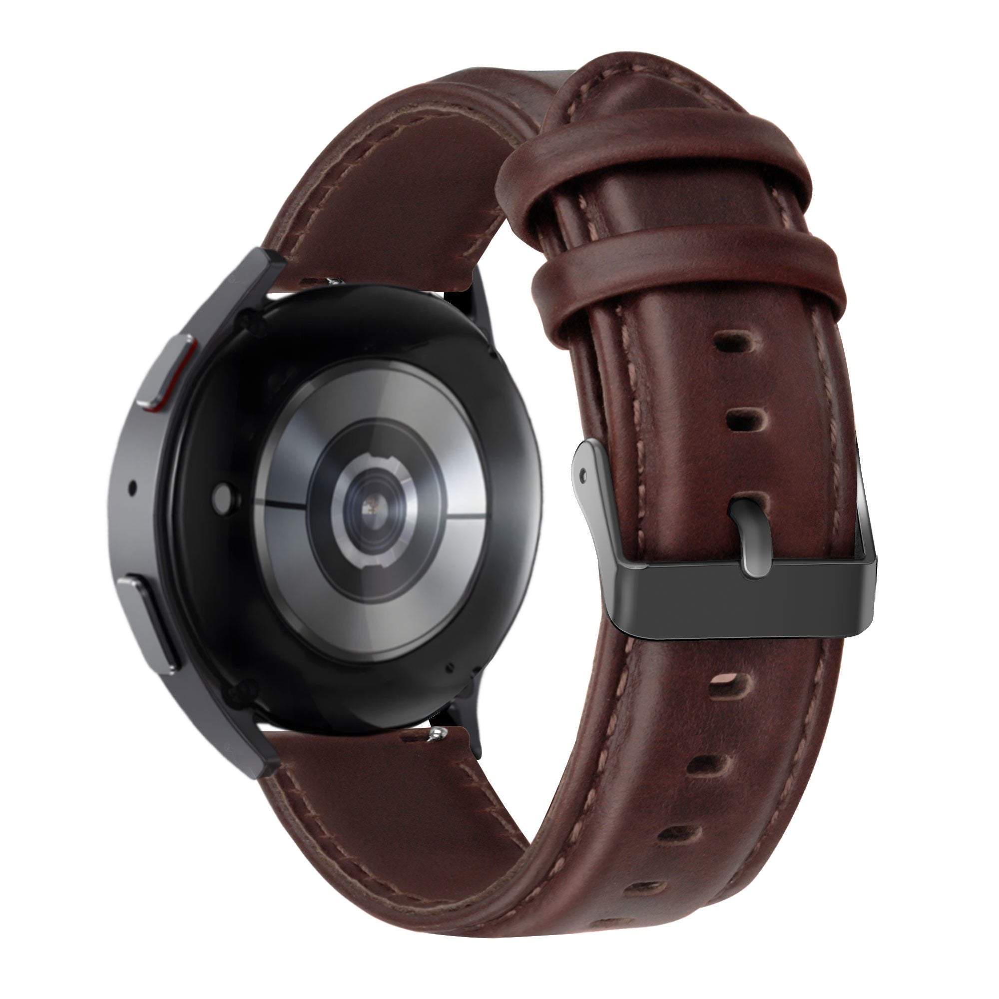 Bandz Bracelet cuir 'Classic' Huawei Watch GT 6 Pro - 46mm (marron foncé)