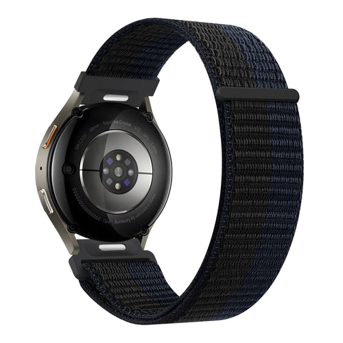 Bandz Withings ScanWatch 2 - 42mm Nylon Strap 'Easy Fit' (Black/Blue)