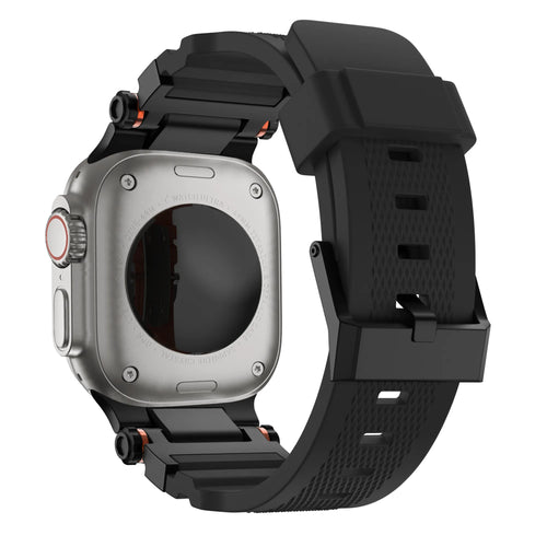 Bandz Bracelet silicone 'Explorer' Apple Watch (noir avec noir)