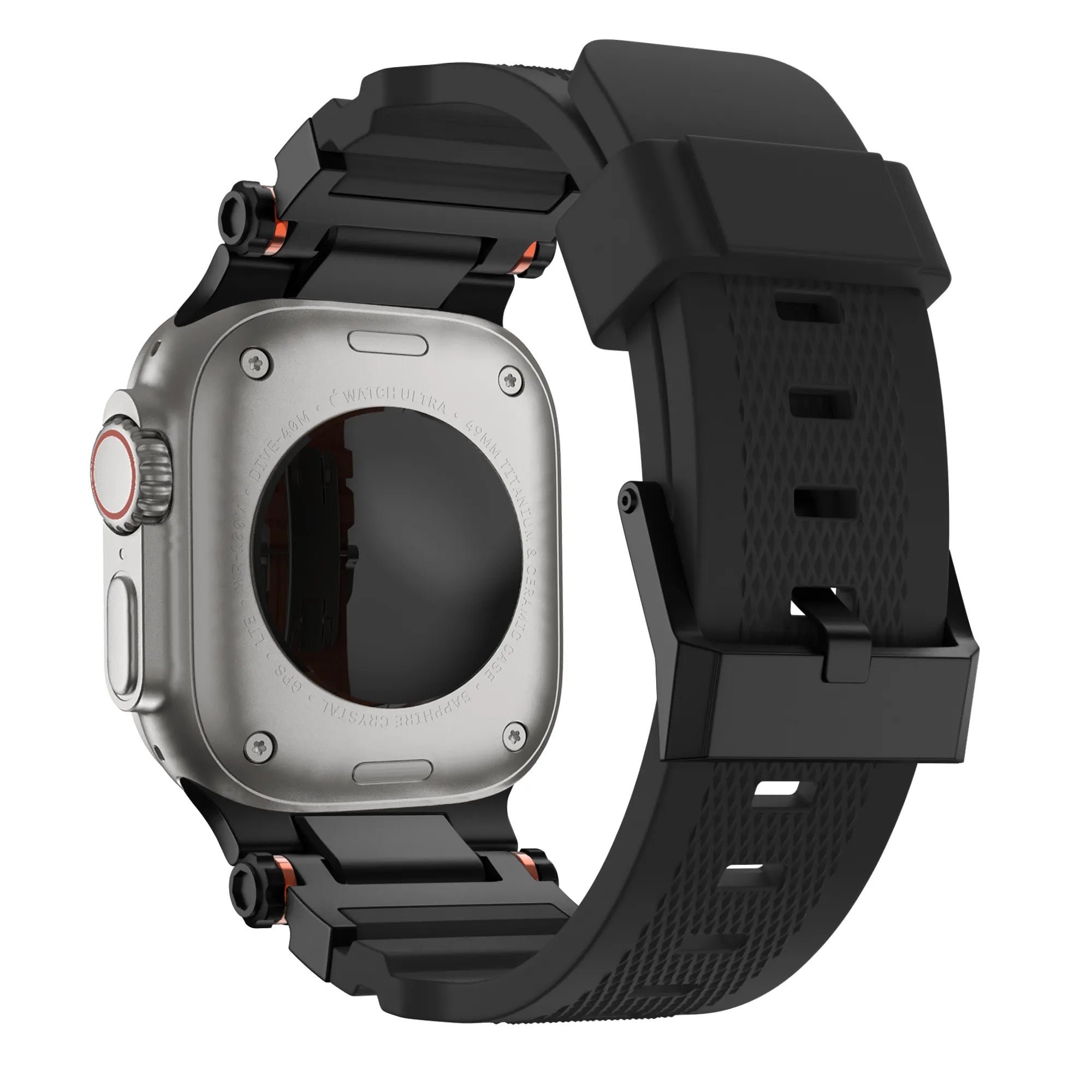 Bandz Bracelet silicone 'Explorer' Apple Watch (noir avec noir)