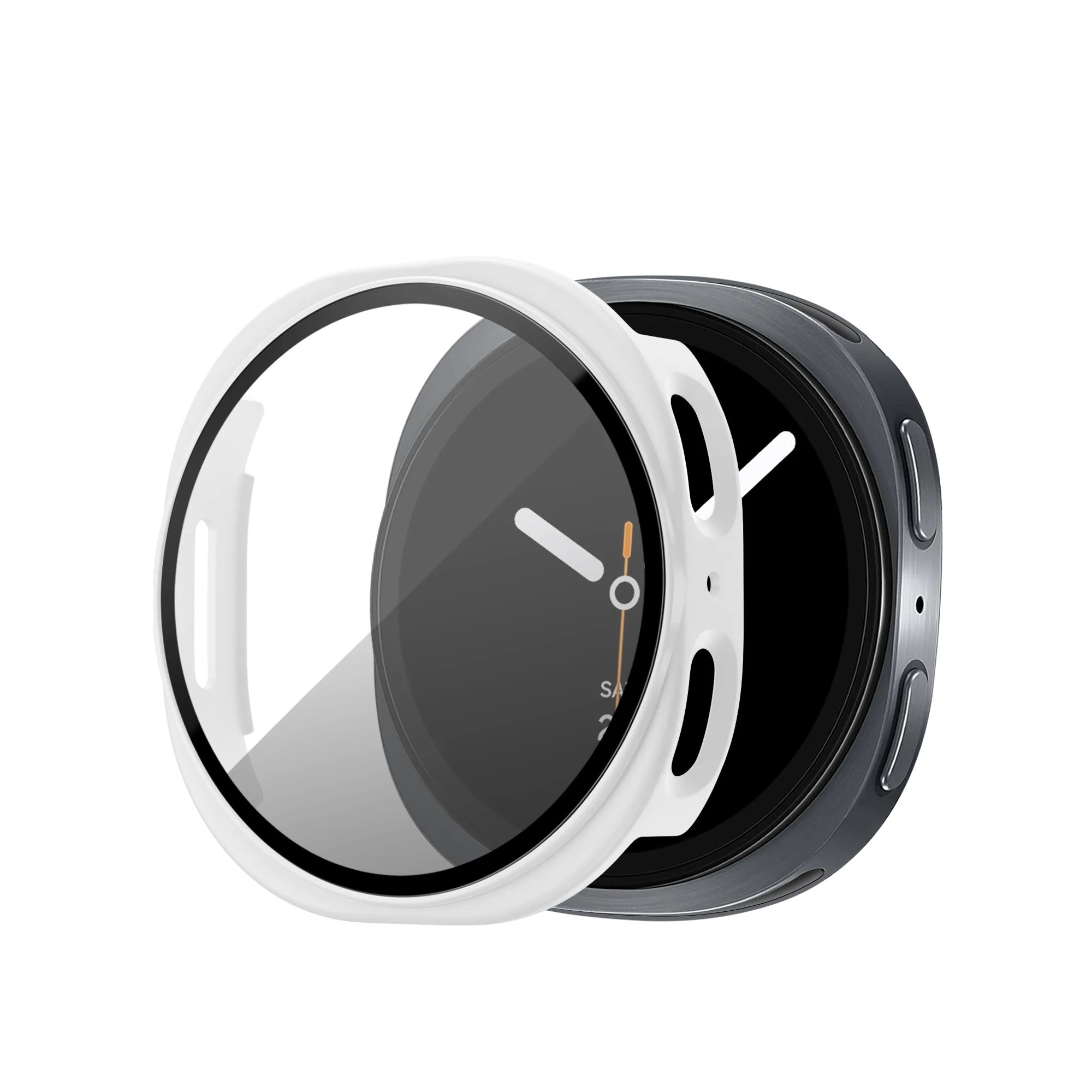 Bandz Coque PC avec verre Samsung Galaxy Watch 8 - 40mm (blanc)