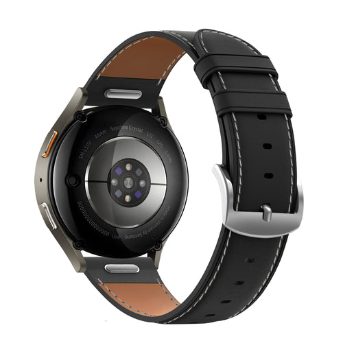 Bandz Huawei Watch GT 5 Pro - 42mm Leather Strap 'Easy Fit' (Black)