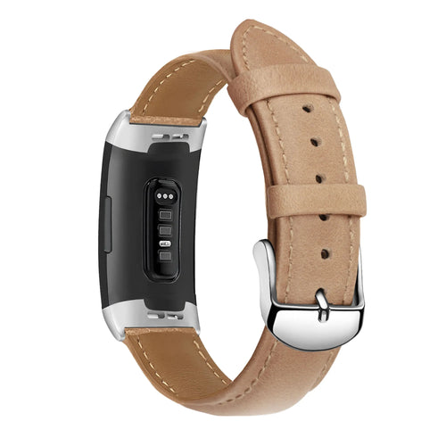 Genuine Leather Strap, brown, on a watch, 3/4 rear view