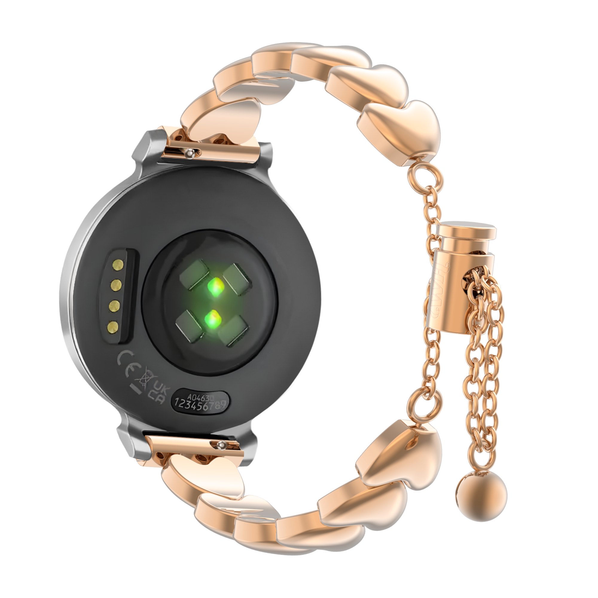 xoxo Wildhearts Bracelet acier 'hearts' Garmin Lily 2 (or rose)