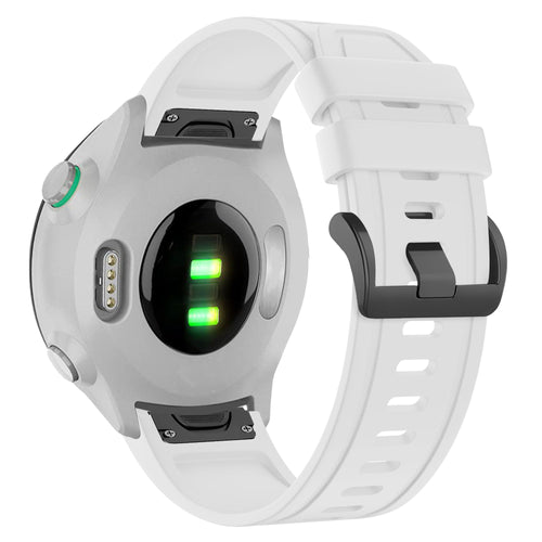 Bandz Bracelet silicone avec boucle Garmin Approach S70 - 42mm (blanc)