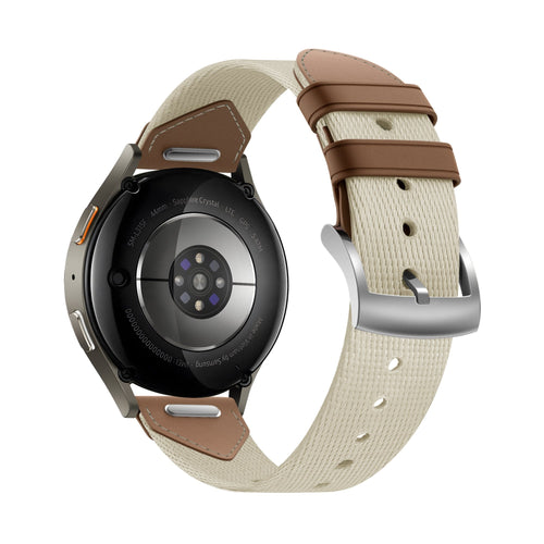 Bandz Bracelet cuir hybride 'Easy Fit' Withings ScanWatch 2 - 38mm (beige/marron)