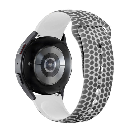 Silicone Patterned Strap, on a watch, 3/4 rear view