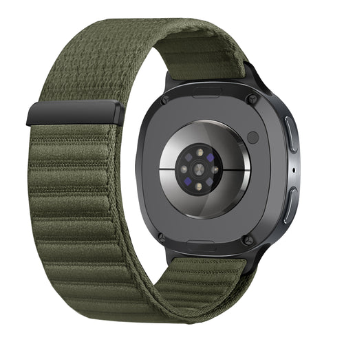 Samsung Galaxy Watch 9 - 40mm Wave Nylon Strap (Dark Green)