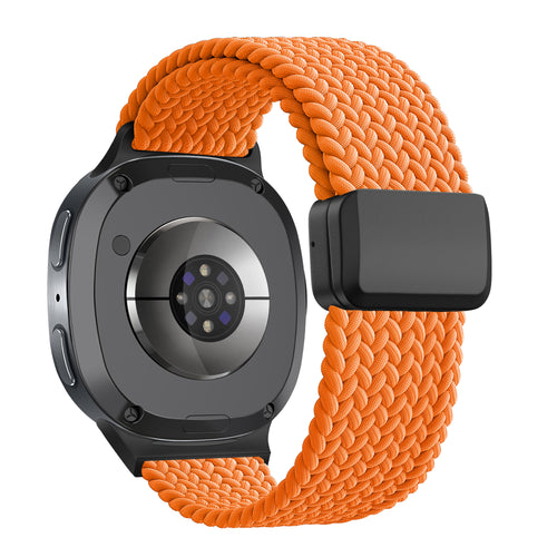 Bandz Samsung Galaxy Watch 8 Classic Magnetic Braided Strap (Orange)
