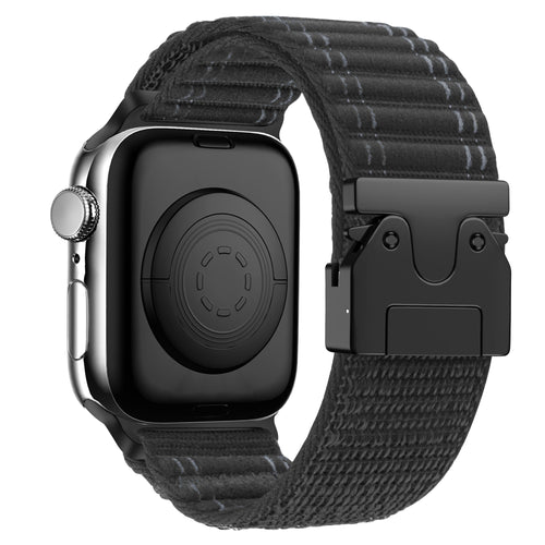 Bandz Bracelet nylon 'Deluxe' boucle en P Apple Watch Ultra (noir)