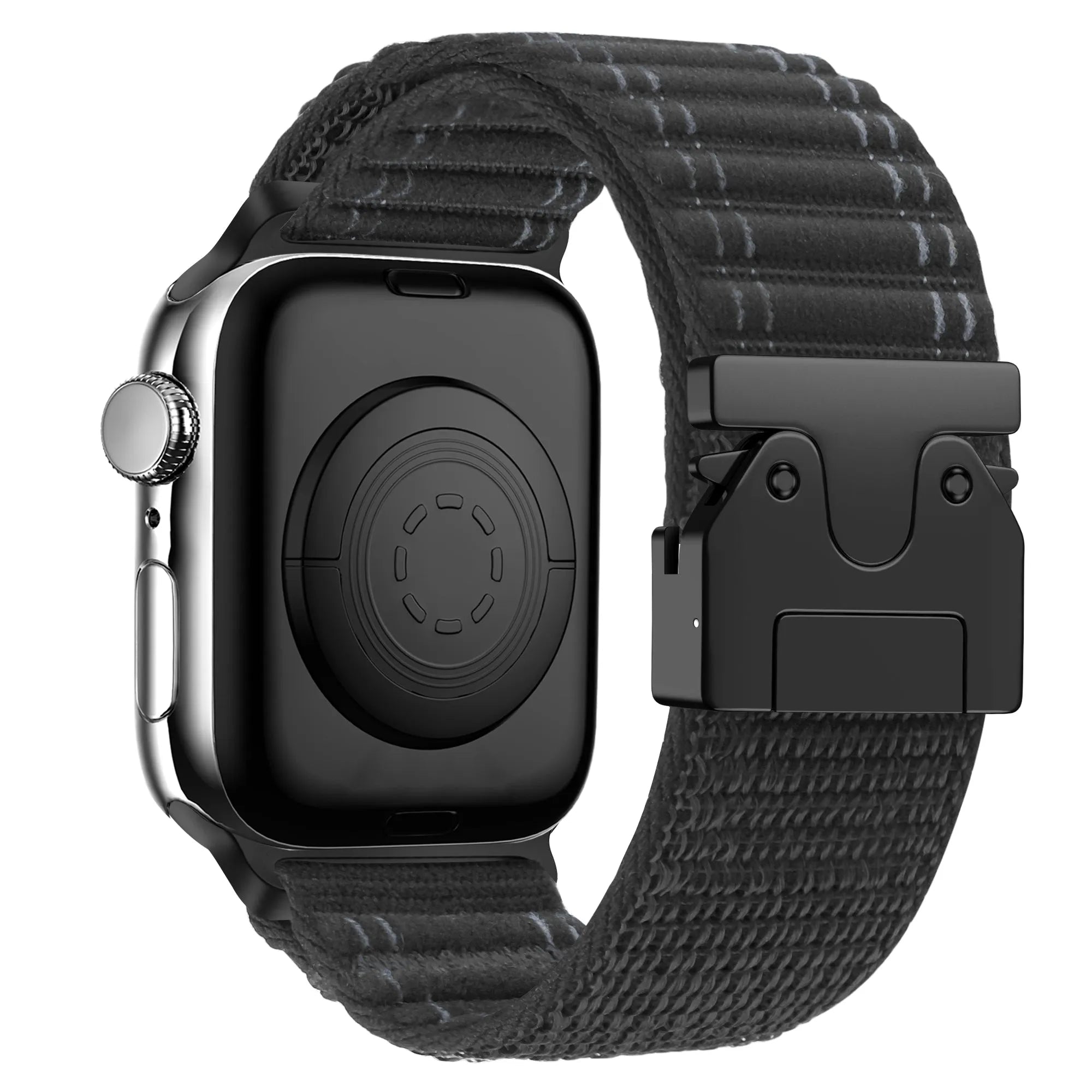 Bandz Bracelet nylon 'Deluxe' avec P-buckle Apple Watch (noir)