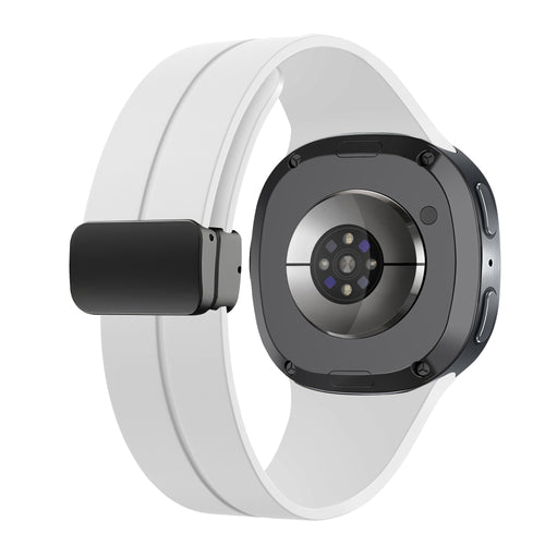 Samsung Galaxy Watch 9 - 44mm D-Buckle Silicone Strap (White)