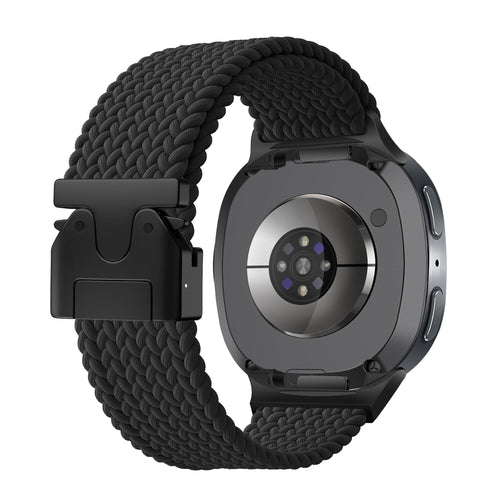 Bracelet tissu avec boucle Samsung Galaxy Watch 8 Classic (noir)
