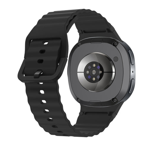 Bracelet silicone Wave Samsung Galaxy Watch 8 Classic (noir)