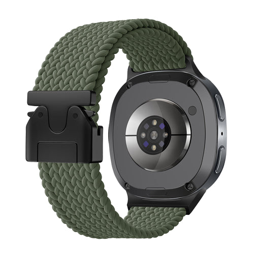 Bracelet tissu avec boucle Samsung Galaxy Watch 8 Classic (vert)