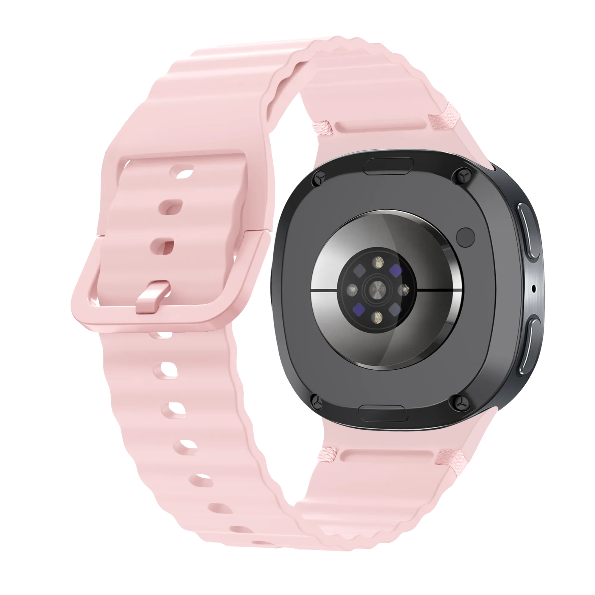 Bracelet silicone ondulé Samsung Galaxy Watch 8 Classic (rose)