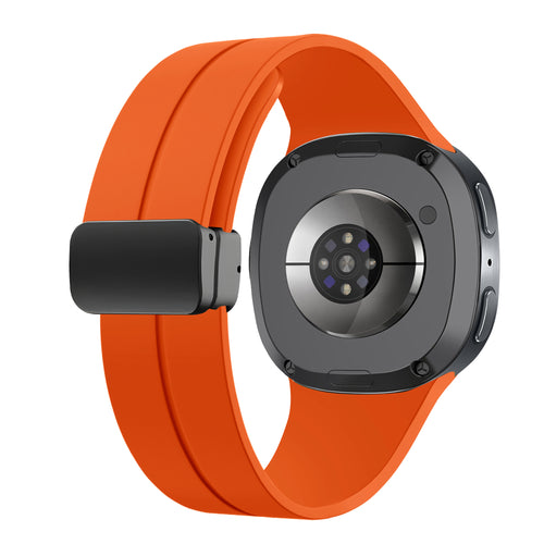 Samsung Galaxy Watch 9 - 40mm D-Buckle Silicone Strap (Orange)