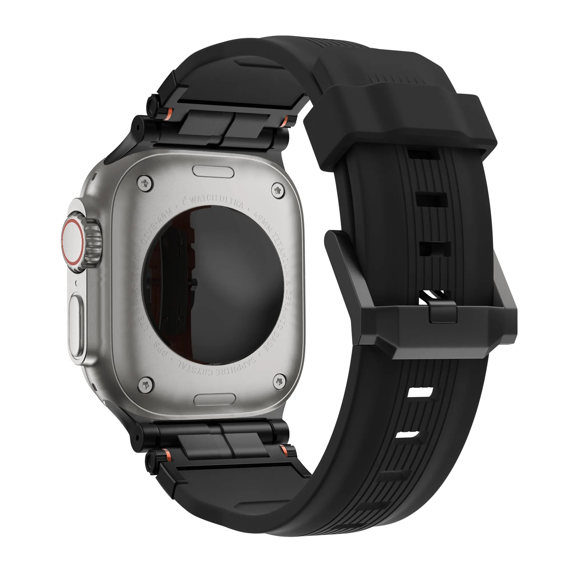 Bandz Bracelet silicone Liquid 'Explorer' Apple Watch (noir avec noir)