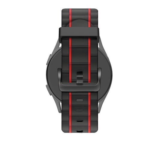 Bandz Amazfit Balance 2 Sport Strap Striped (Black/Red)
