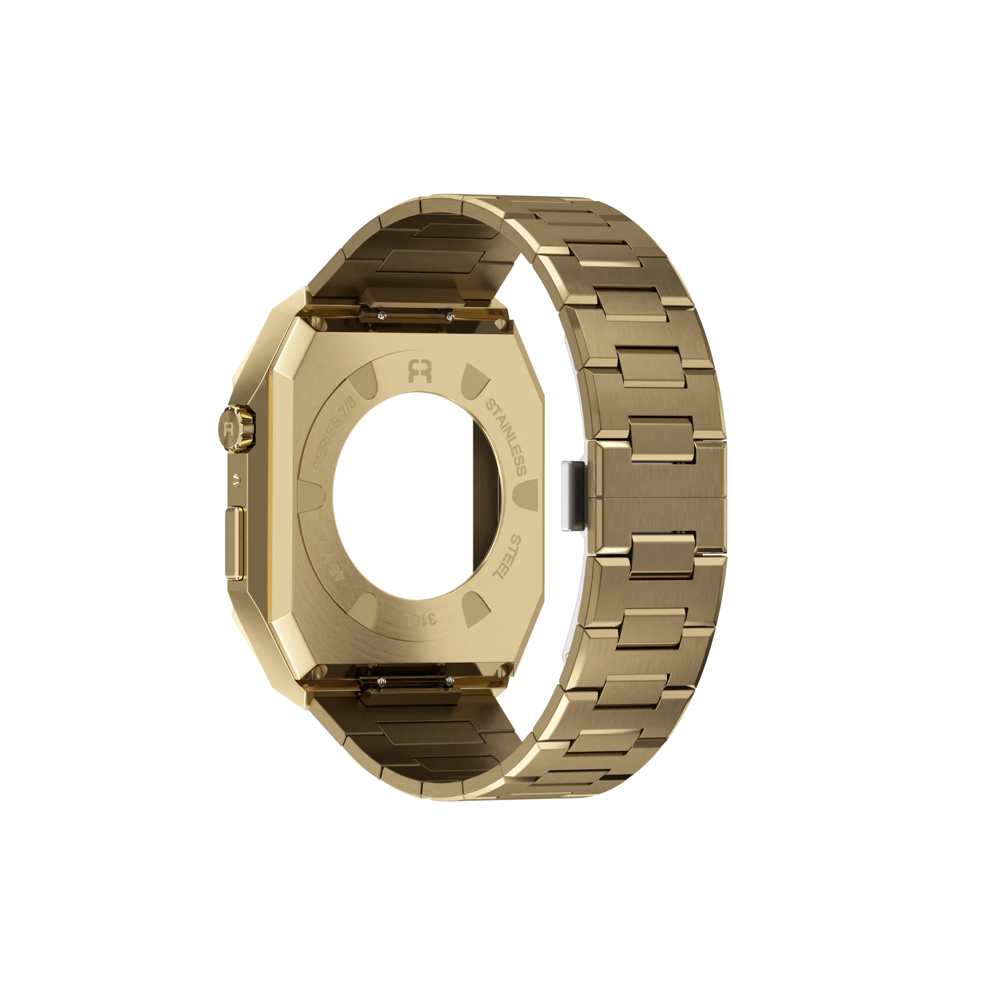 Reqior Boîtier avec bracelet en acier 'Nautilus' Apple Watch 45mm (or)