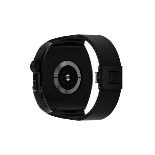 Reqior Apple Watch 45mm Case with Rubber Strap (Black)