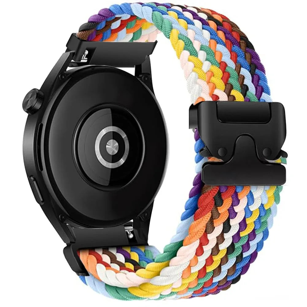 Bracelet tressé avec boucle Garmin Forerunner 265s (arc en ciel)