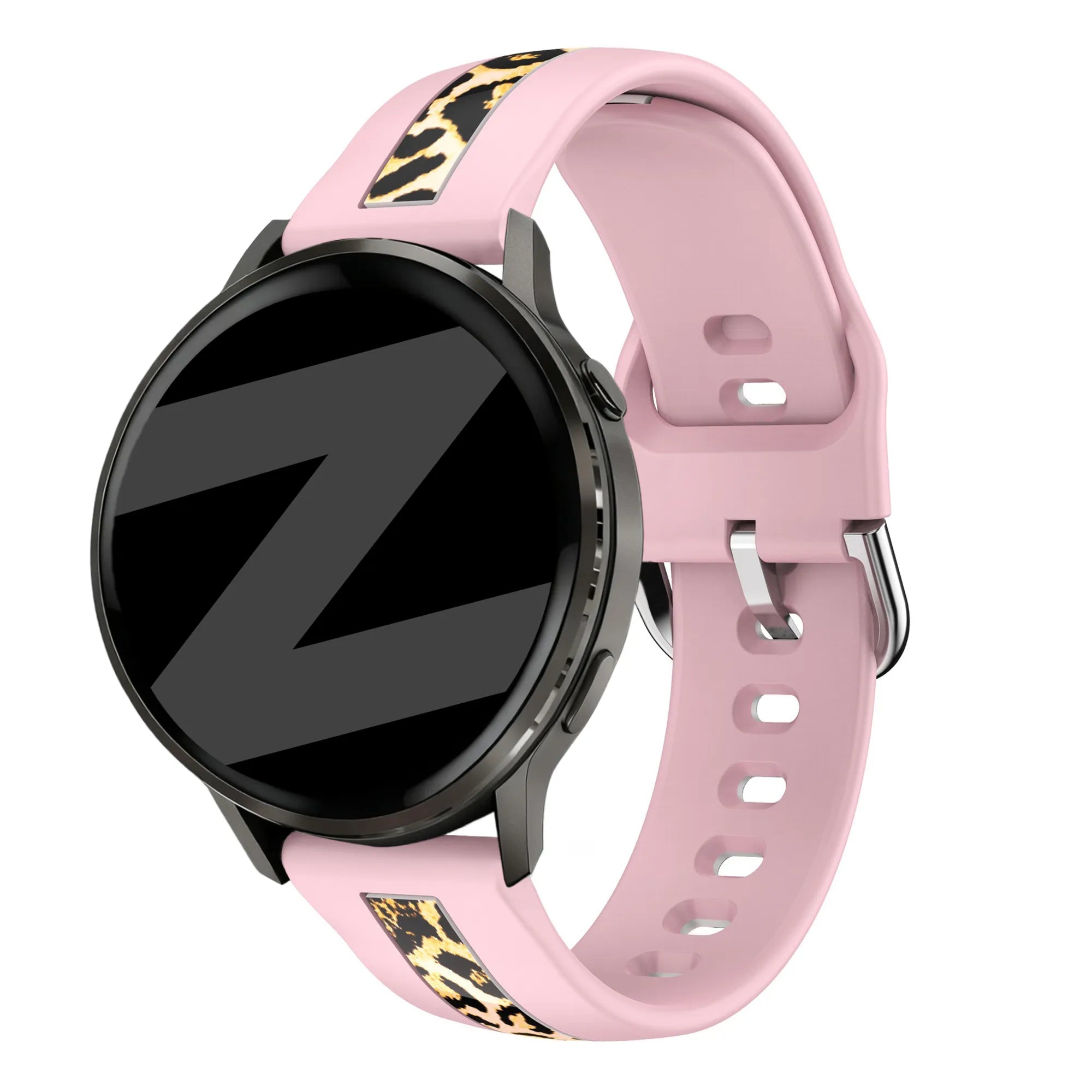 Bandz Actyve Smartwatch 20mm Dual Leopard Strap (Light Pink)