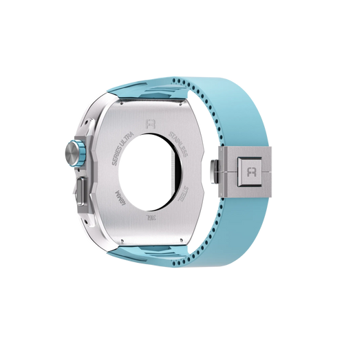 Reqior Boîtier avec bracelet en caoutchouc Apple Watch Ultra (bleu)