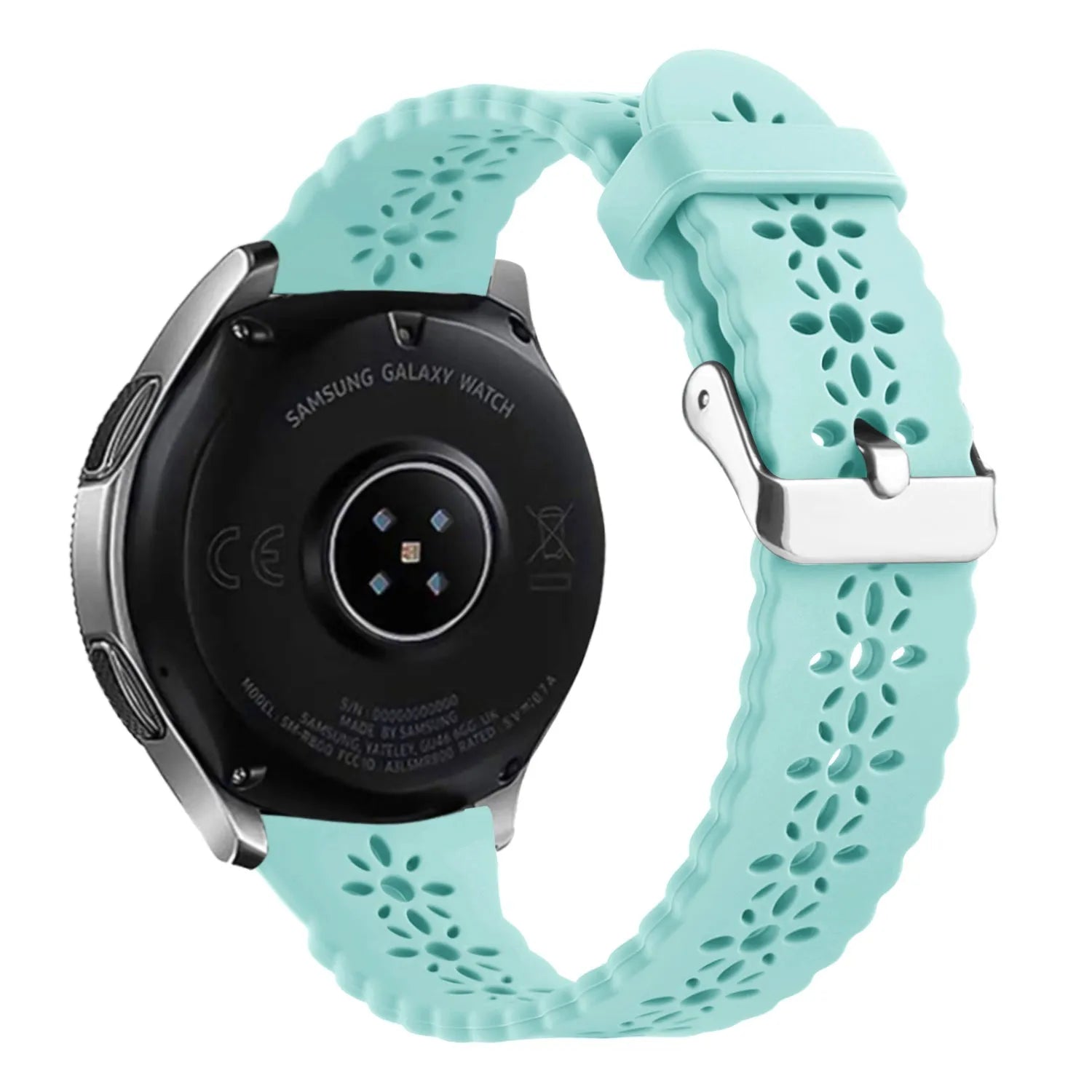 Bracelet de silicone avec relief Amazfit GTR Mini (bleu-vert)