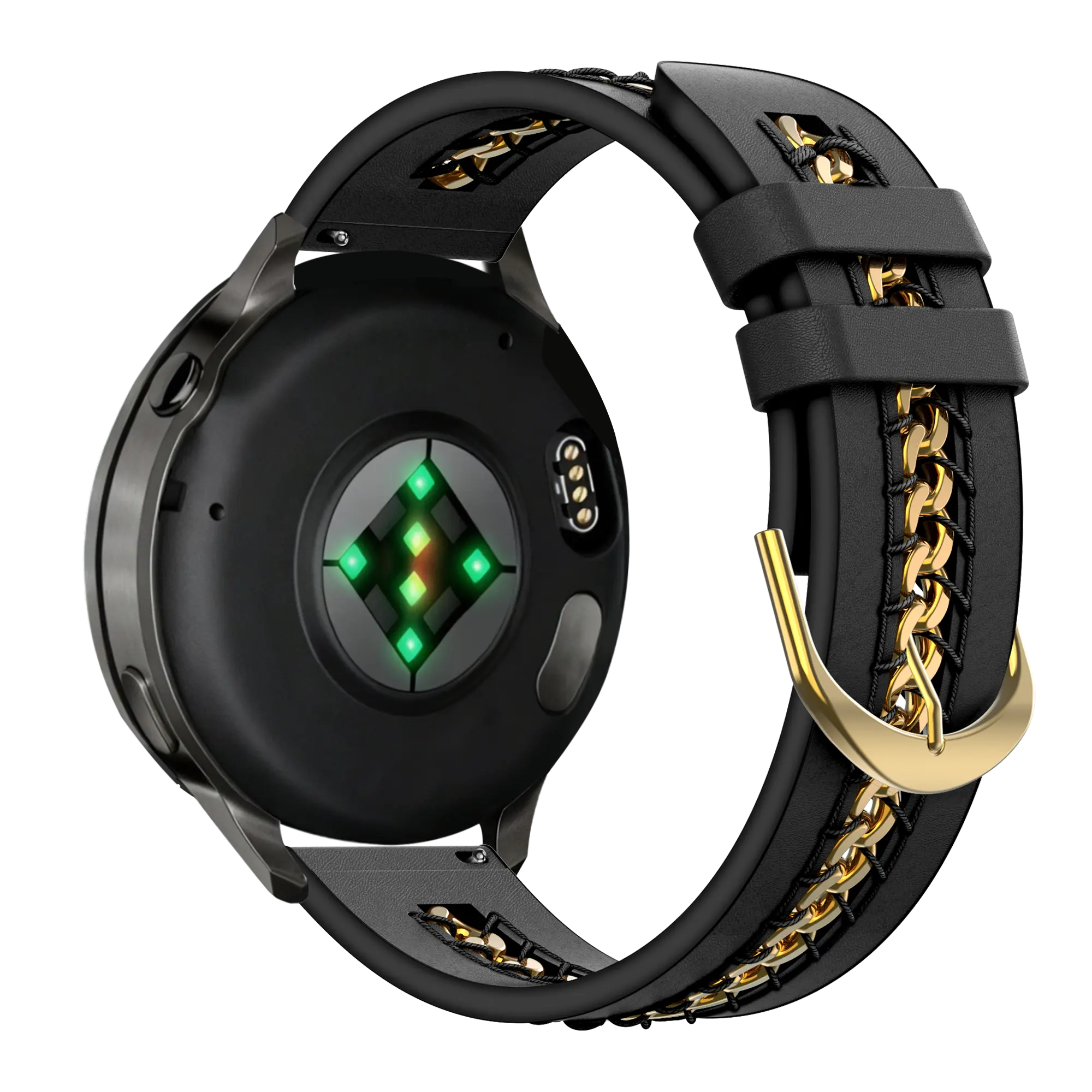 Bandz Bracelet cuir 'Chains' Gard Pro Health Smartwatch 3 - 41mm (noir)