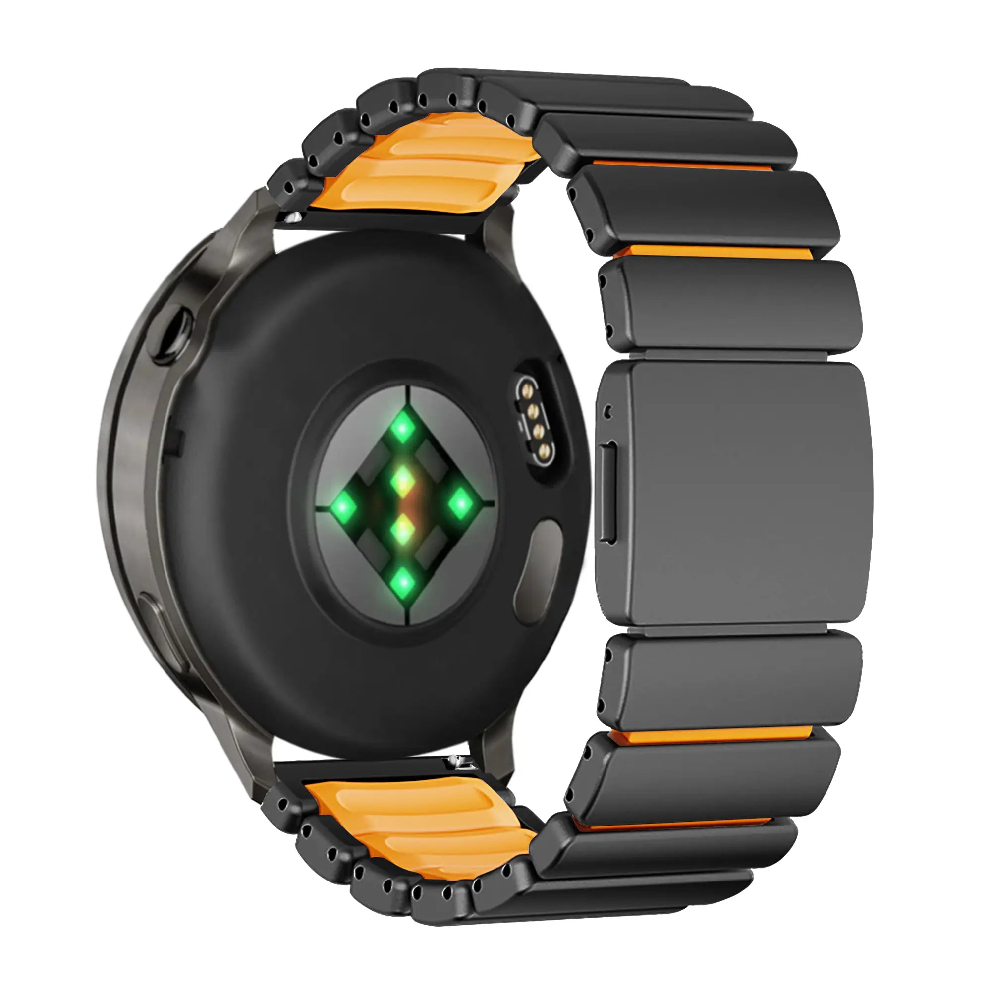 Bandz Bracelet titane 'Hybrid' Garmin D2 Air X15 (noir/orange)
