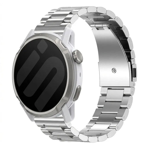 Titanium Strap, silver, on a watch, 3/4 rear view