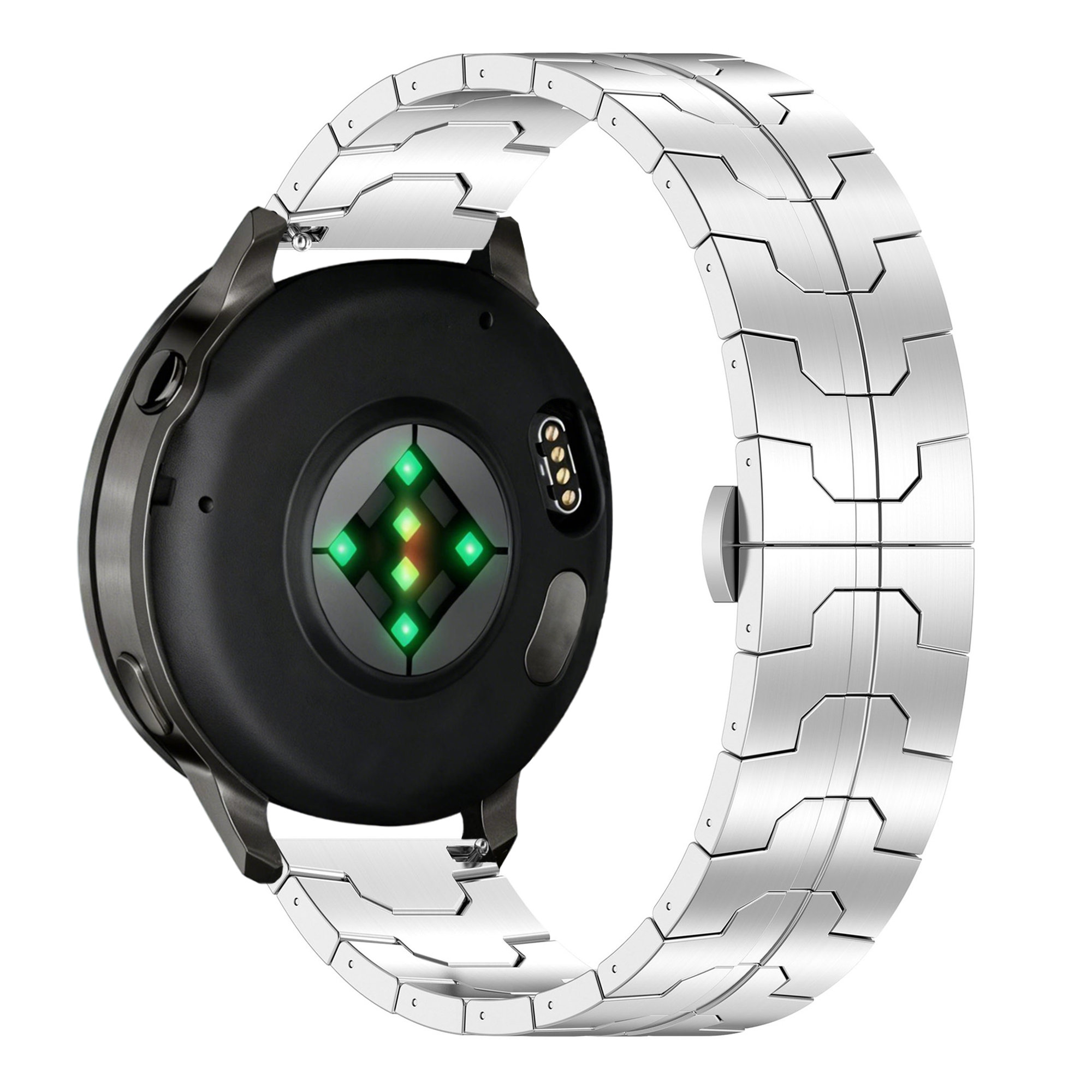 Bandz Bracelet acier 'Iron' Garmin Forerunner 570 - 47mm (argent)