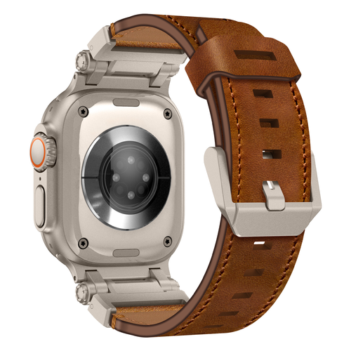 Bandz Bracelet cuir 'Explorer' Apple Watch Ultra (marron)
