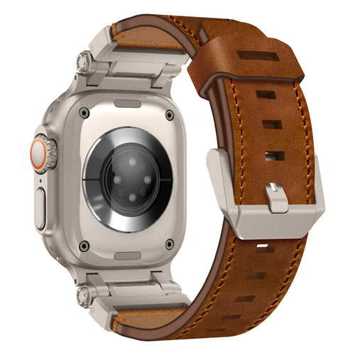 Bandz Bracelet cuir 'Explorer' Apple Watch (marron)