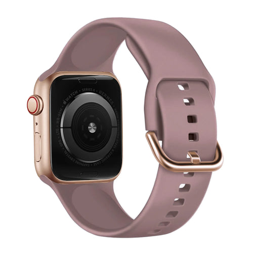 Bracelet silk silicone Apple Watch (mauve)