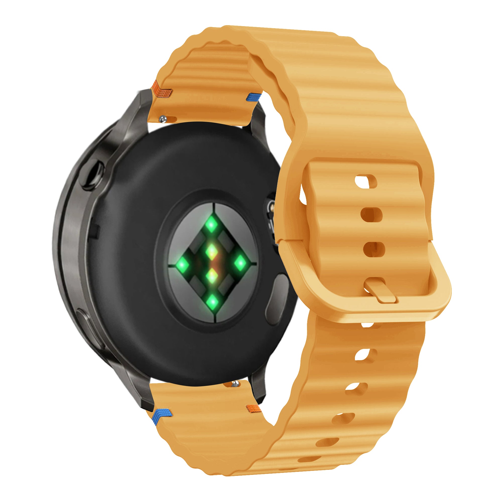 Bandz Garmin Forerunner 255s Silicone Strap 'Wave' (Dark Yellow)