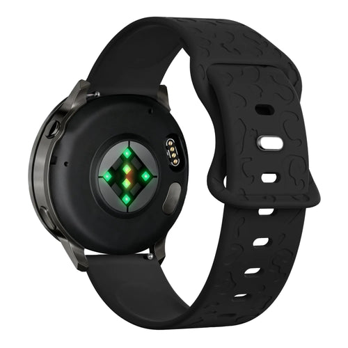 Bandz Bracelet silicone 'Léopard' Garmin Vivoactive 5 (noir)